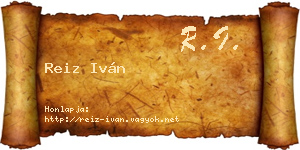 Reiz Iván névjegykártya